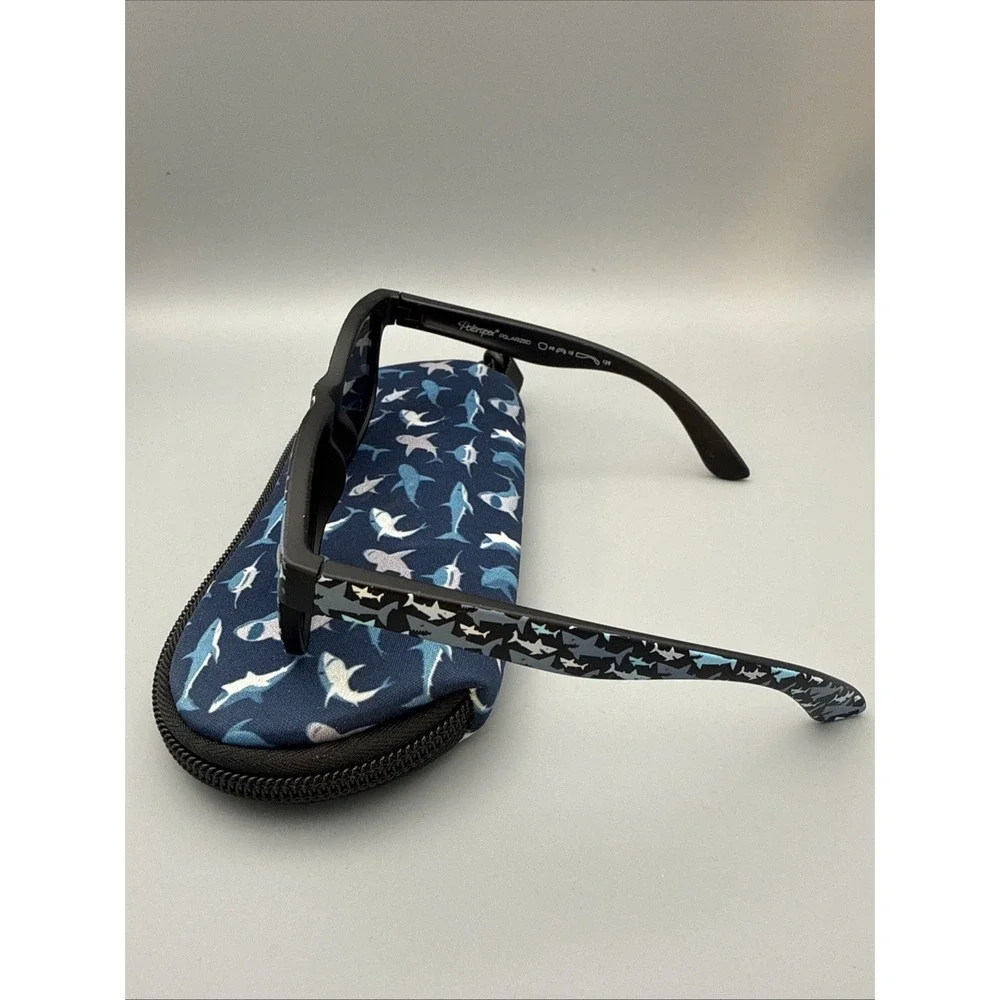 POLARSPEX CHILDREN'S POLARIZED SUNGLASSES Navy Shark UV400 protection & zip case